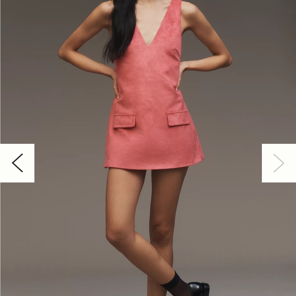 Anthropologie Mare Mare Faux-Suede
Sleeveless V-Neck Romper small
